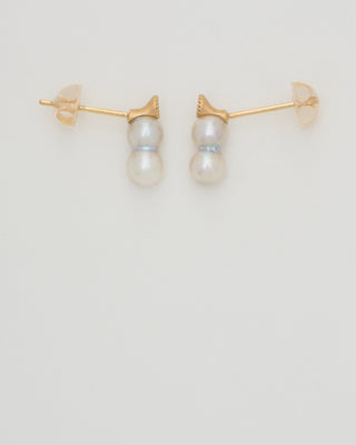 baby akoya cultured twin pearl earrings