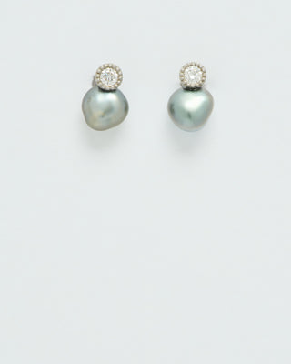 baby kidney pearl earrings
