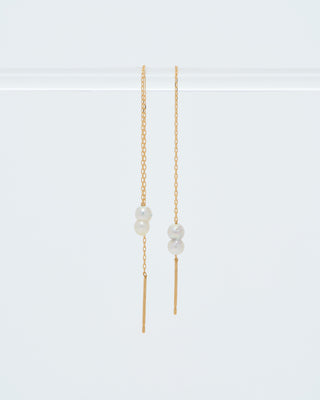 baby pearl chain earrings