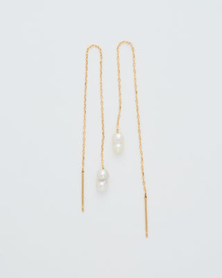baby pearl chain earrings