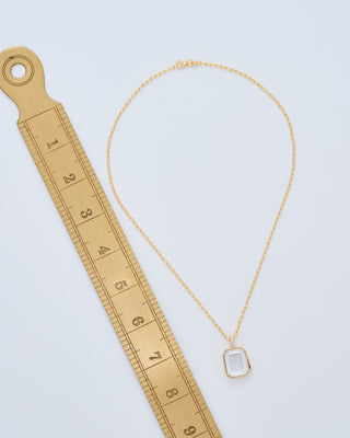 baguette oval locket necklace set