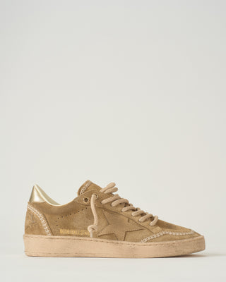 ballstar suede laminated heel sneaker