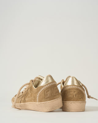 ballstar suede laminated heel sneaker