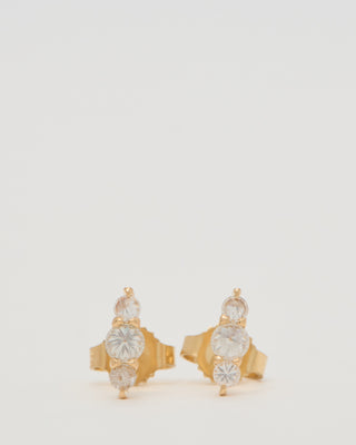 barbed diamond lina stud earrings