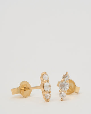 barbed diamond lina stud earrings