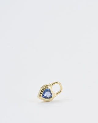 beating heart medium blue sapphire charm