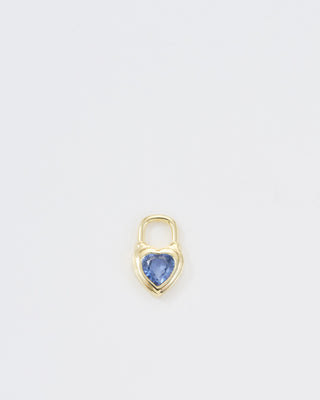 beating heart medium blue sapphire charm