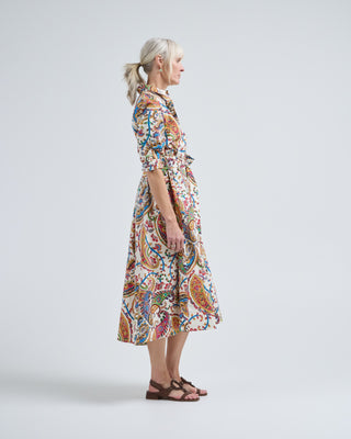 belted midi shirt dress