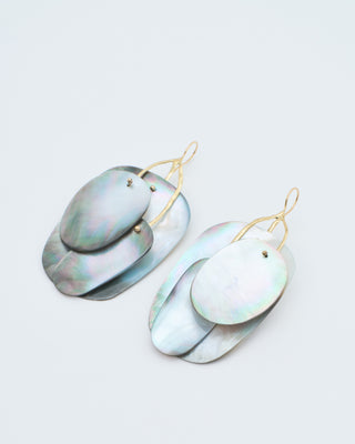 black mother of pearl mobile earrings