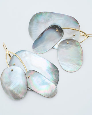 black mother of pearl mobile earrings