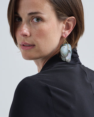 black mother of pearl mobile earrings