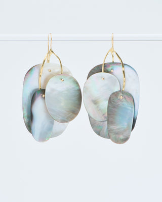 black mother of pearl mobile earrings