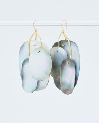 black mother of pearl mobile earrings