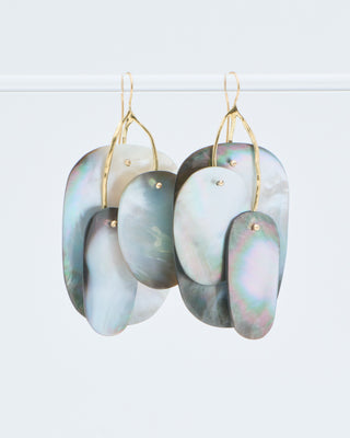 black mother of pearl mobile earrings