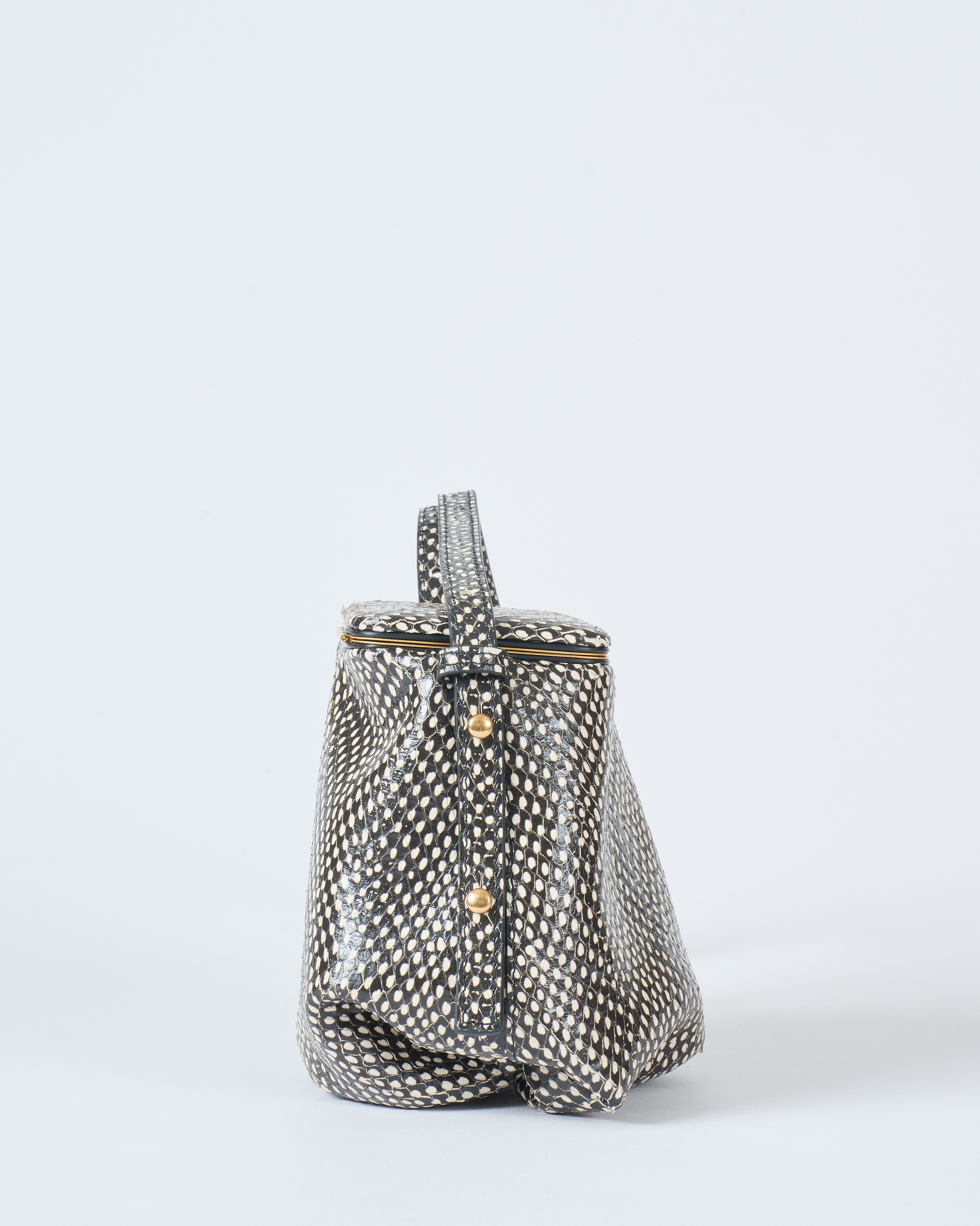 Lutz Morris Blaine Long Strap Cross Body Bag Black And White Snake