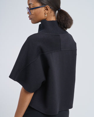 blouse w/ knit collar