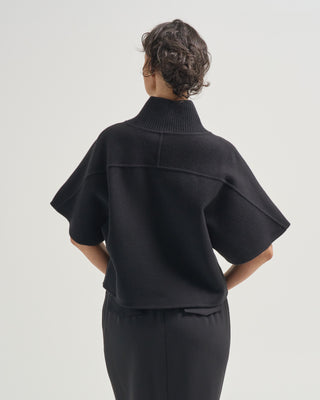 blouse w/ knit collar