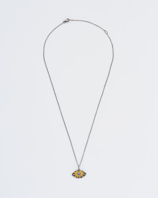 blue sapphire evil eye pendant necklace