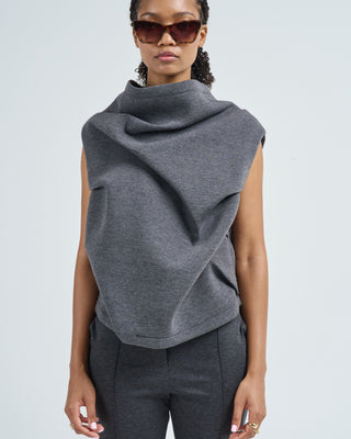 bonded jersey drape top