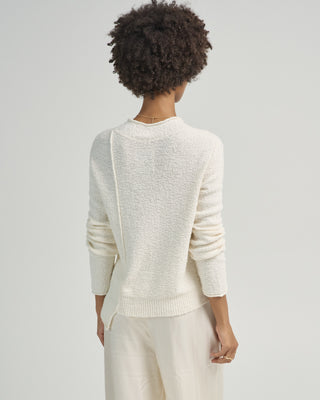 boucle v neck sweater