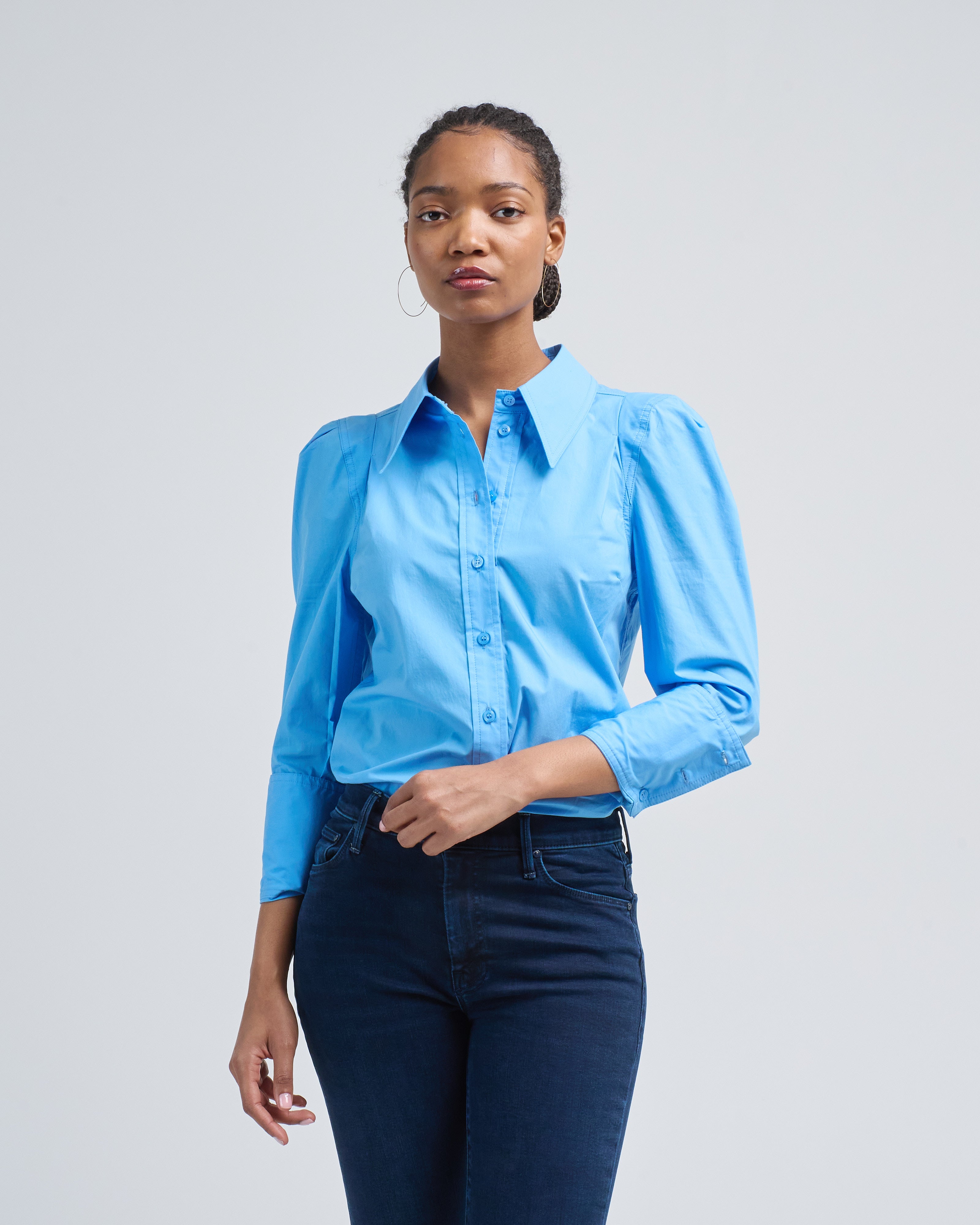 box pleat dress shirt BOX PLEAT SHIRT Wood & Rose
