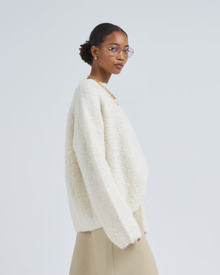 boxy boucle knit