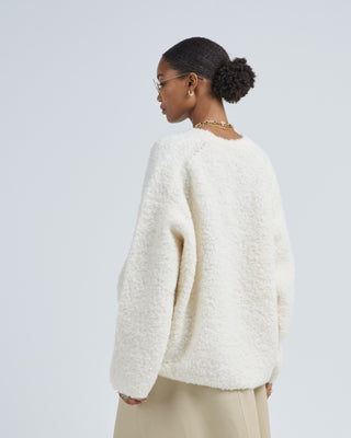 boxy boucle knit