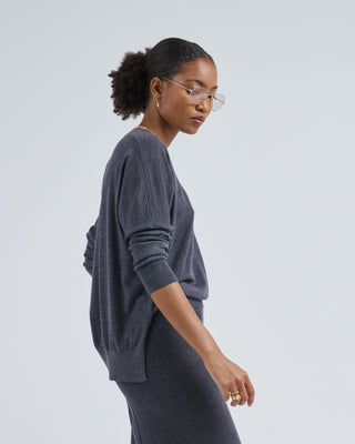 boxy merino v-neck