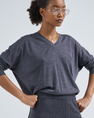 boxy merino v-neck