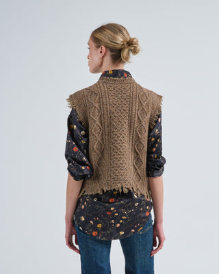 boyfriend cable sweater vest