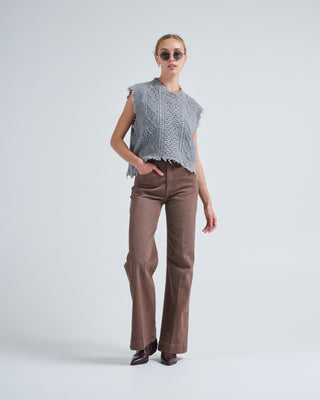 boyfriend cable sweater vest