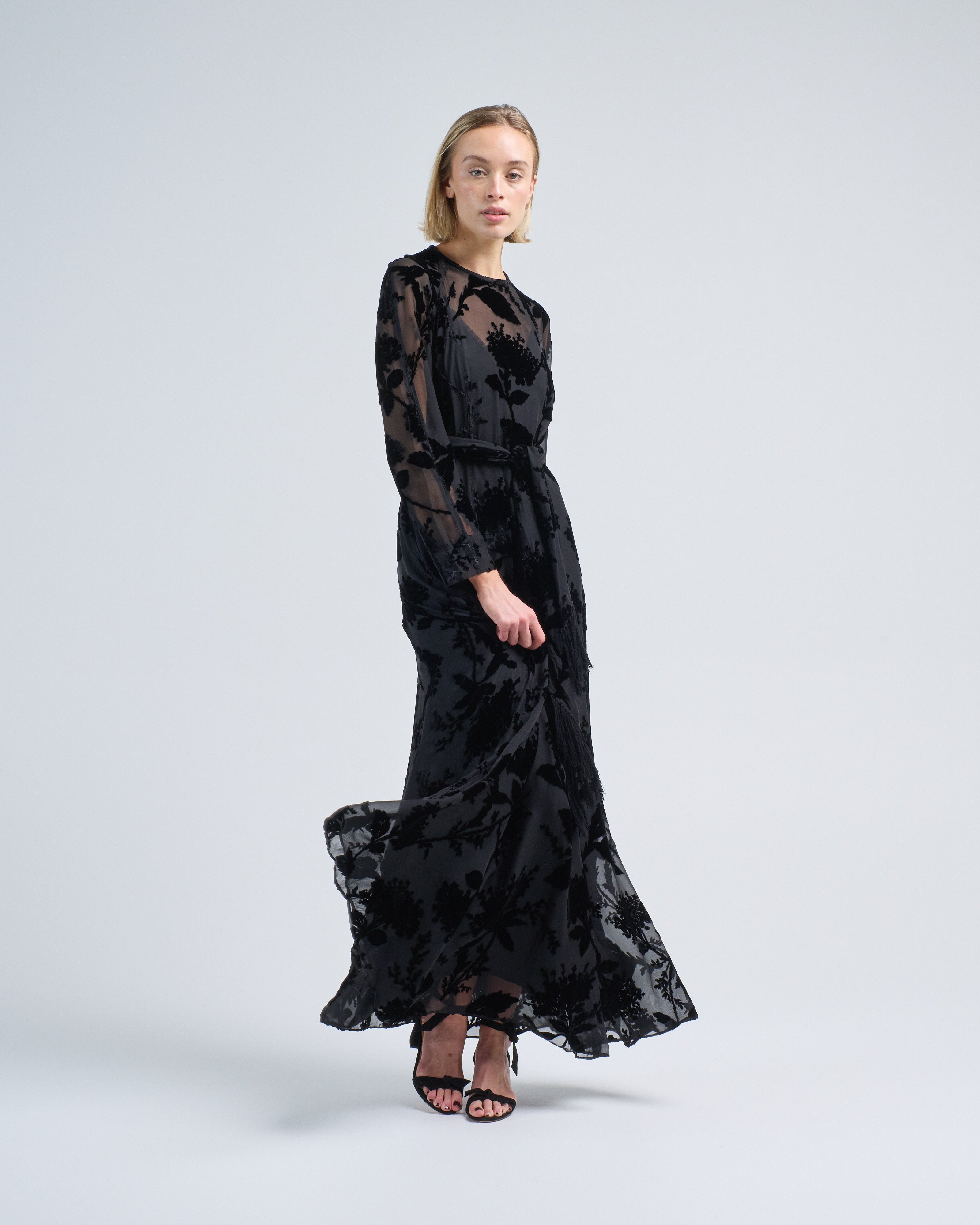 Zimmermann Burnout Sheath Dress Black Zimmermann Burnout Sheath Dress Black
