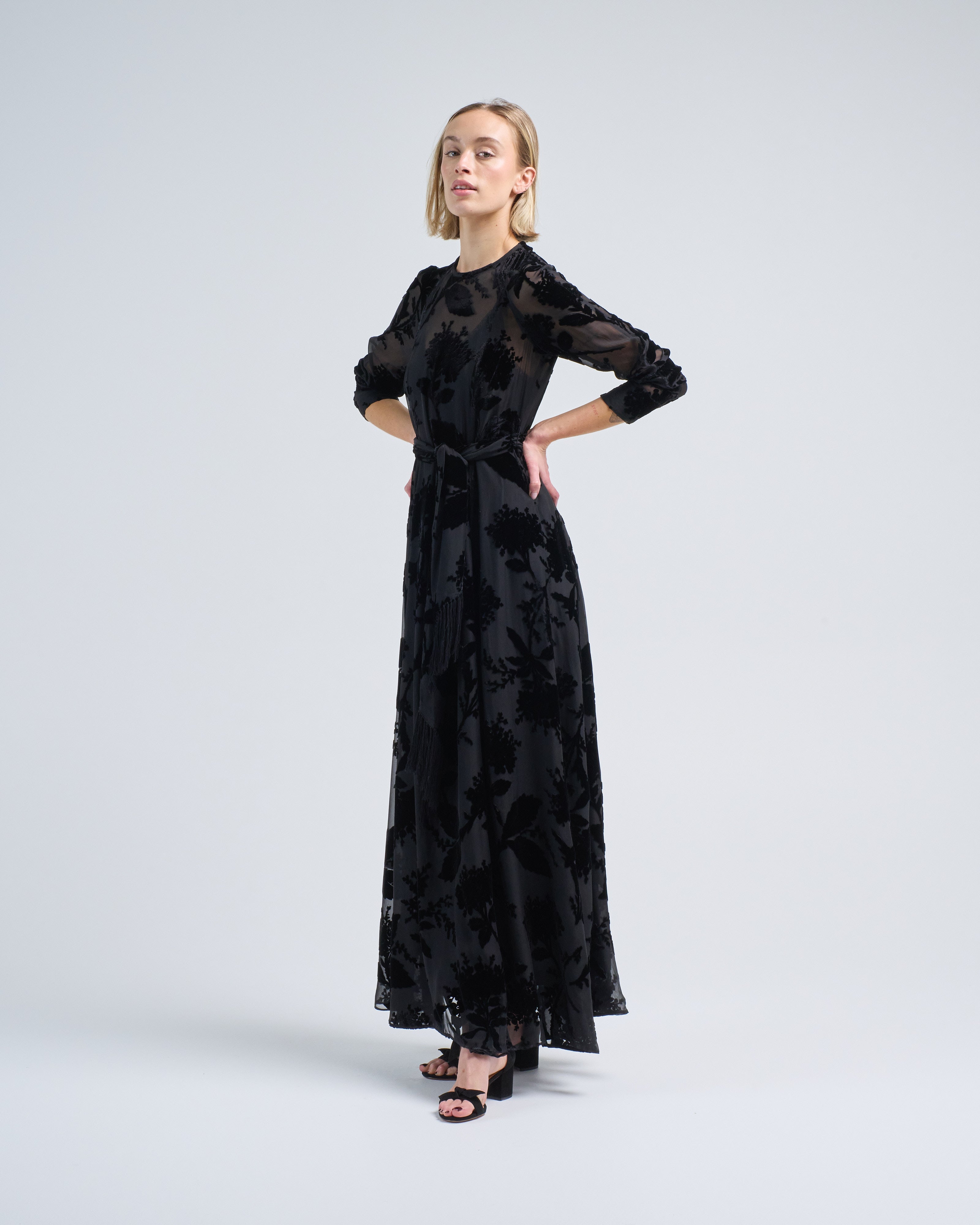Zimmermann Burnout Sheath Dress Black Zimmermann Burnout Sheath Dress Black