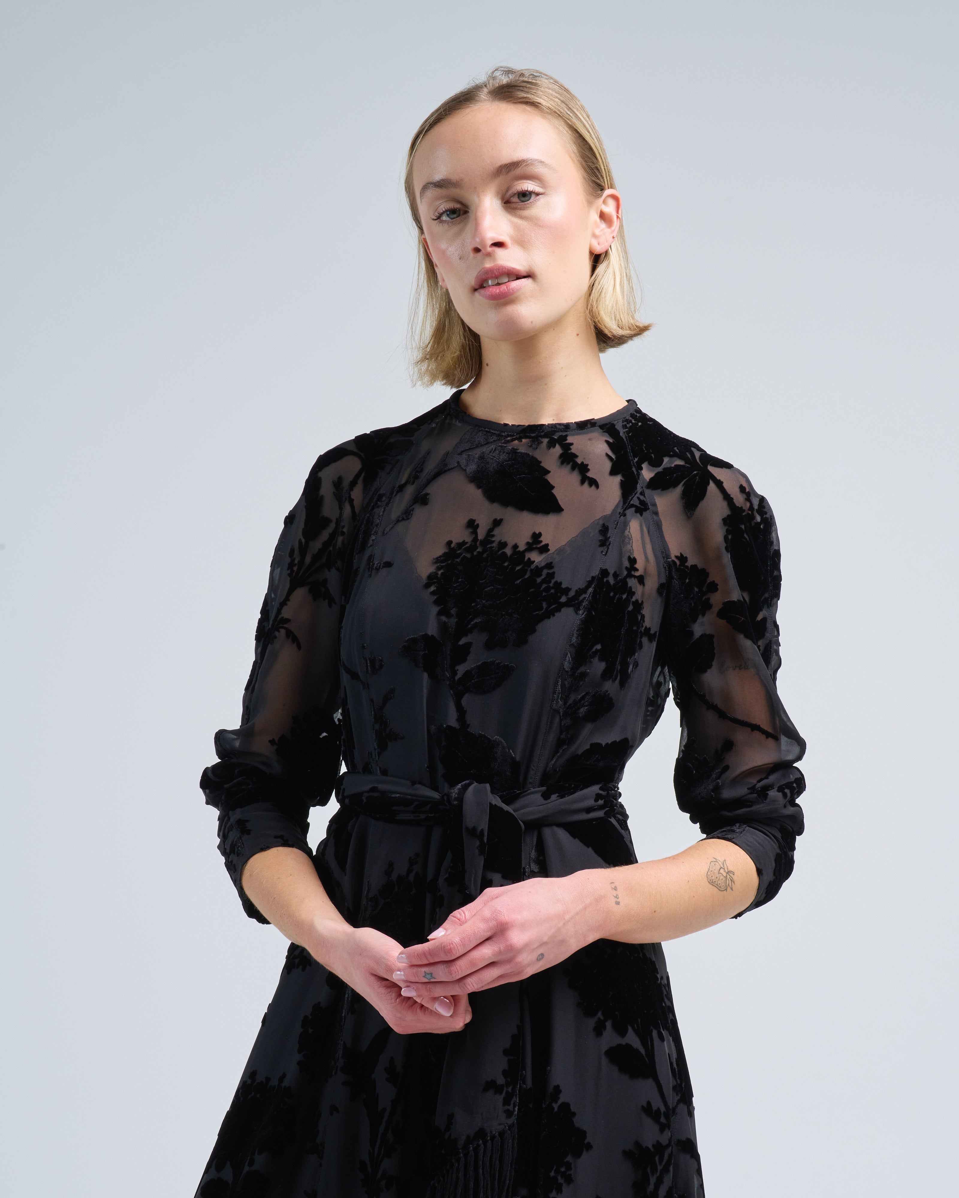 Zimmermann Burnout Sheath Dress Black Zimmermann Burnout Sheath Dress Black