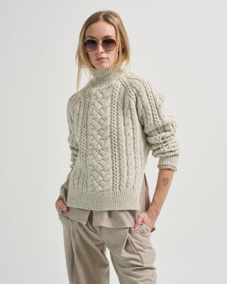 cable knit turtleneck