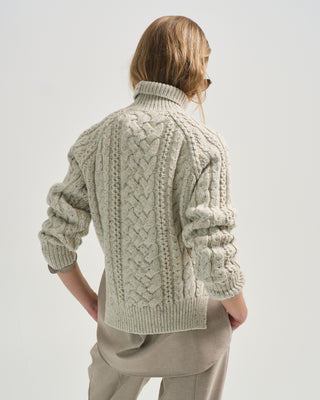 cable knit turtleneck
