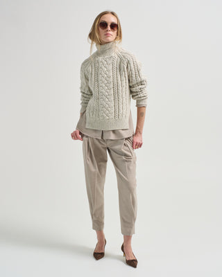 cable knit turtleneck