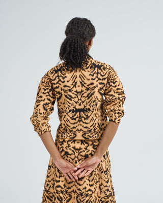 cade jacquard knit long sleeve pullover