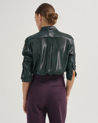 camille silk and lurex shirt