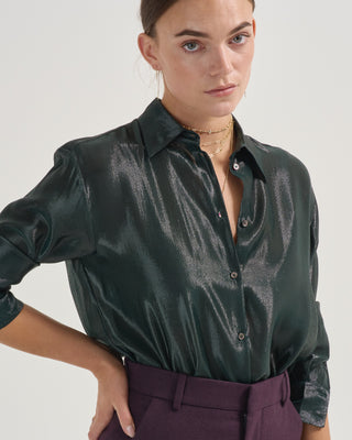 camille silk and lurex shirt