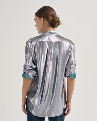 camille silk and lurex shirt