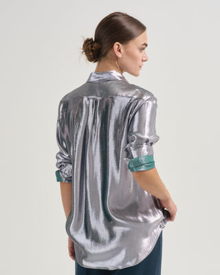 camille silk and lurex shirt