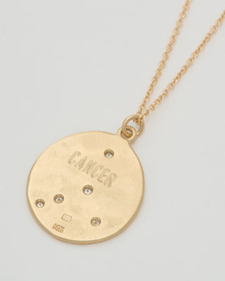 cancer diamond astrology necklace