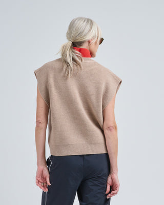 cardigan stitch sweater vest with removable dickie