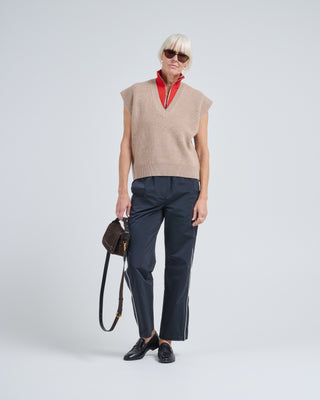 cardigan stitch sweater vest with removable dickie