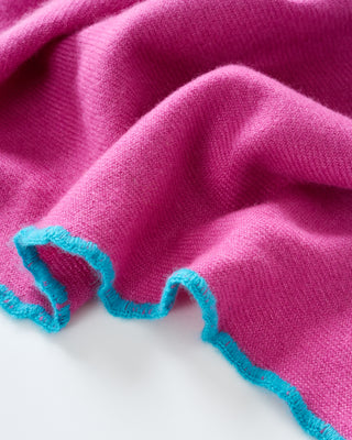 cashmere triangle with contrast stitch