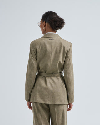 cashmere wool belted jacket