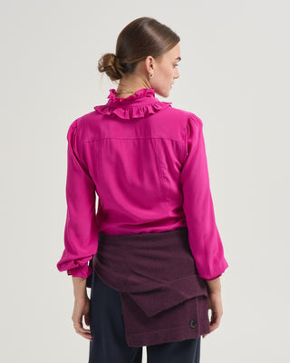 catroux long sleeve silk blouse