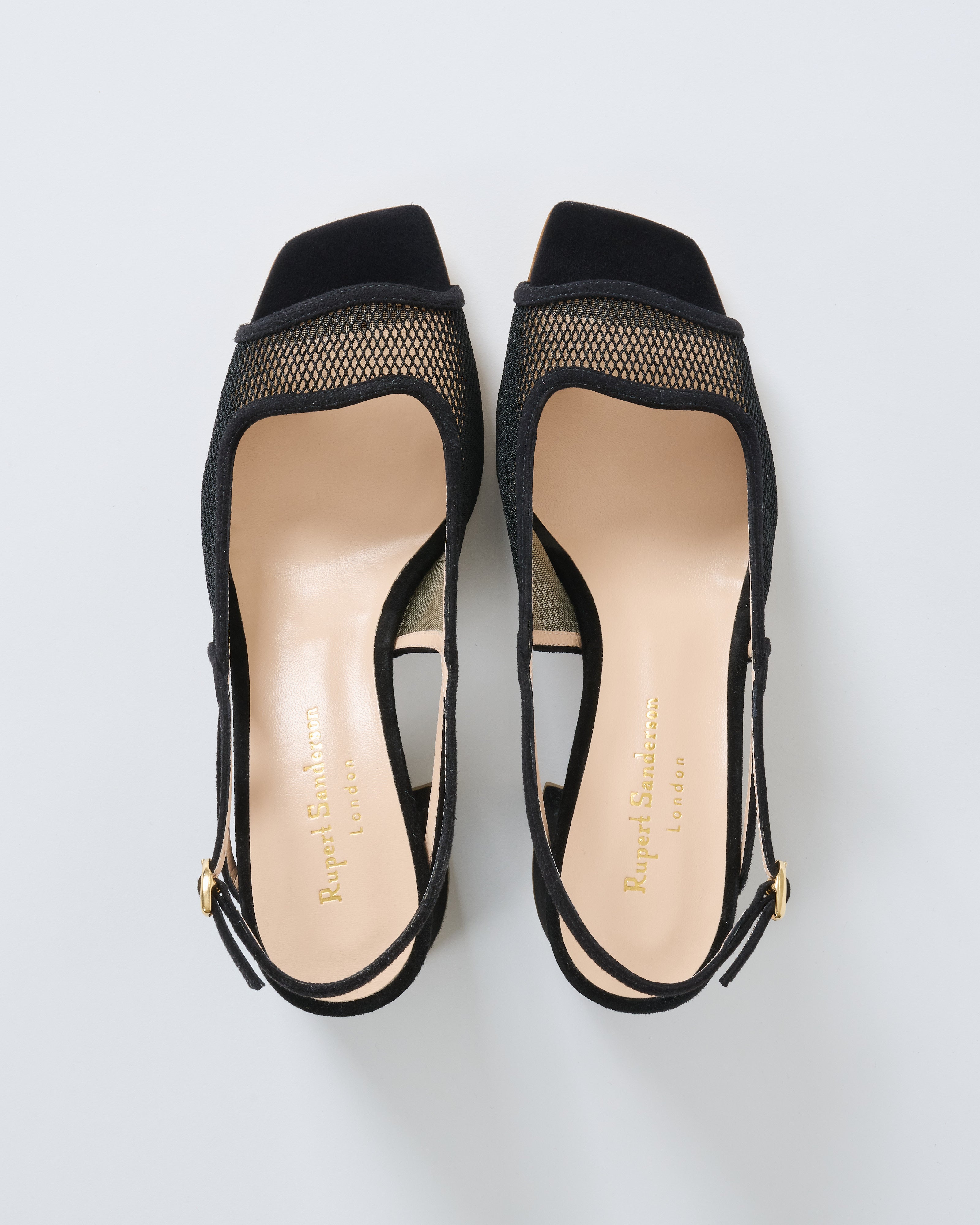 Rupert Sanderson Cavalcade 60Mm Block Heel Peep Toe Black