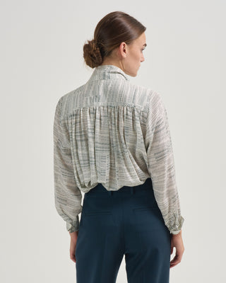 charlie printed organic silk blouse